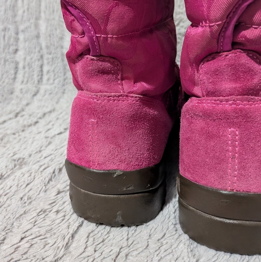 Coach Women's Magenta Winter Boots Sandi Size 8 1/2 - Picture 6 of 13